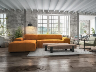 grote bank in velvet