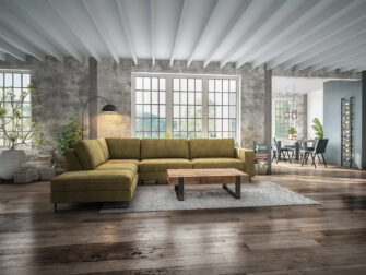 groene eco leren bank