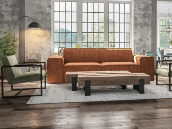 dikke bank recycled leer