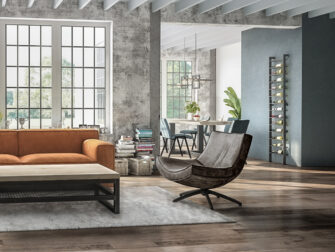 grijze draaifauteuil