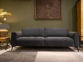 Bank Toulon 3 zits - silent stof - dark blue