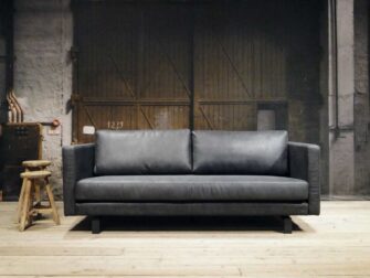 grijze 3 zits bank stof