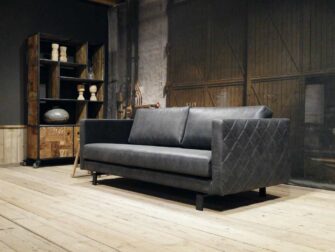 grijze 3 zits bank stof