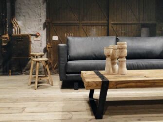 grijze 3 zits bank stof