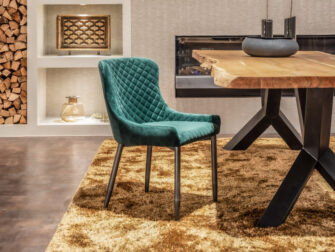 blue chair industrial legs