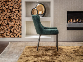 green chair industrial frame