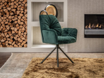 luxe eetkamerstoel in het groen