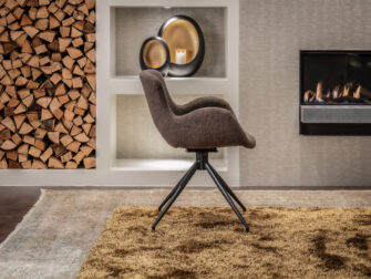 zachte kuipstoel brown