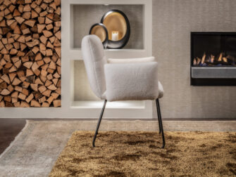 eetkamerstoel teddy stof wit