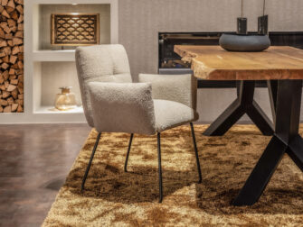 eetkamerstoel robuust zwart onderstel