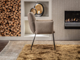 fauteuil stof zwarte poten