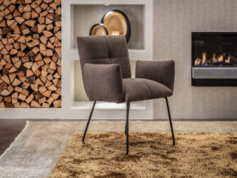 donkere fauteuil zachte stof