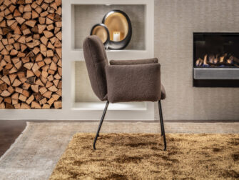 fauteuils bruin teddy stof