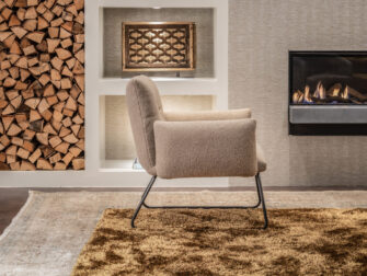 comfortabele fauteuil met teddy stof