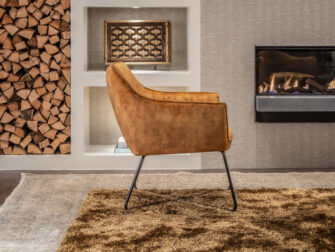 industriële fauteuil met stalen frame