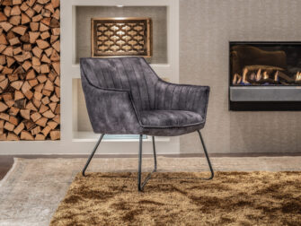 zwarte fauteuil uit voorraad