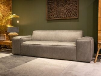 Bank Maranello - 3 zits eco leder kleur grey