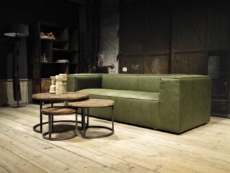 Bank Rigolato 3 zits - stof - hunter (1)