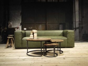 Bank Rigolato 3 zits - stof - hunter (10)