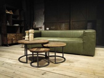 Bank Rigolato 3 zits - stof - hunter (3)