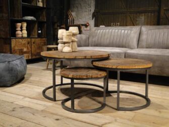 grijze leren 3 zits bank