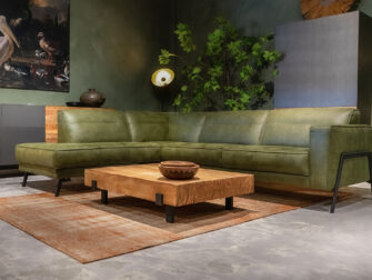 stoffen bank met frame