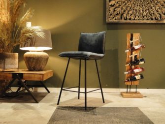 industriële barkruk blauw