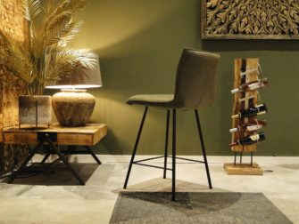 groene barkruk stalen onderstel