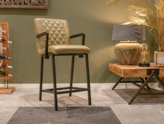 barkruk met ruitmotief