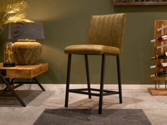 stevige leren barkruk