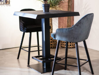 bistro bartafel met zwart onderstel