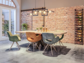 eetkamerstoelen met RVS poot