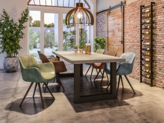 betontafel met stalen u poot