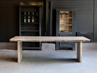 robuust eiken boomstamtafel