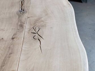 massief eiken boomstamblad