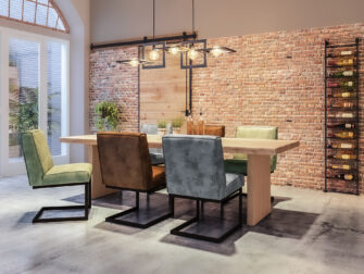 boomstamtafel met houten wang