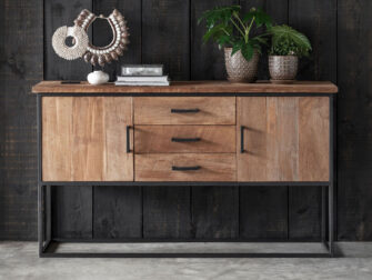 dressoir hout staal