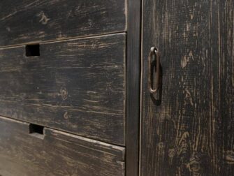 industrieel zwart dressoir