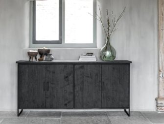Dressoir hout staal