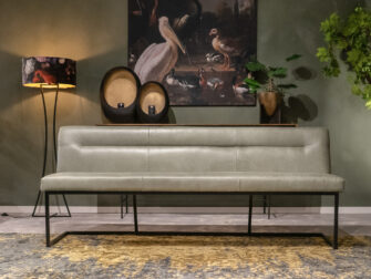 robuuste eetkamerbank groen op voorraad