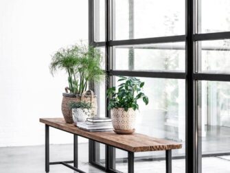 houten eetkamerbankje