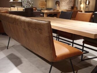 Eetkamerbank in krokodillenleer