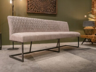 eetkamerbank runderleer