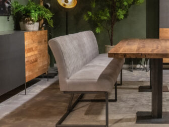 lederen eetkamerbank