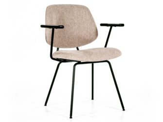 eleonora eetkamerstoel stof zwarte poten