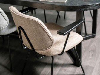 voorraad eetkamerstoel beige stof eleonora