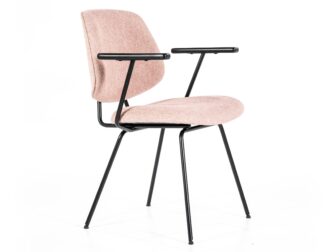 ranke eetkamerstoel met stalen onderstel