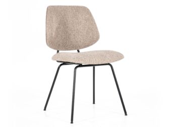 ranke eetkamerstoel met stalen onderstel