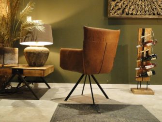 Krokodillen leren eetkamerstoel