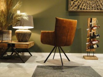 Eetkamerstoel met velours bekleding